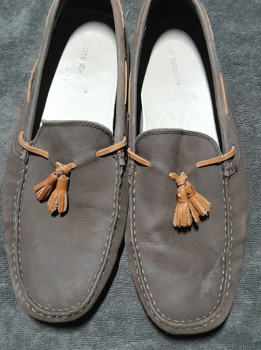 Lacoste Men’s Brown Leather Tassel Loafers